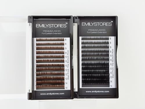 Brown Lash Extensions 0.07mm Mixed 8-14mm J B C D Curl