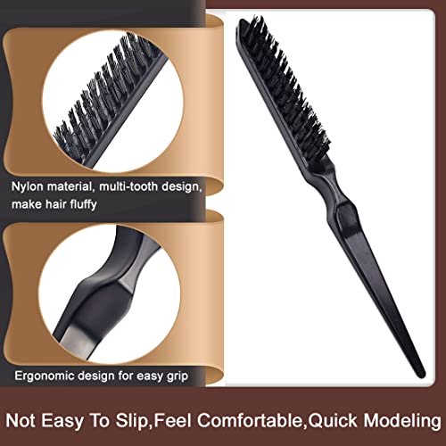 10-Piece Hair Styling Set - Teasing Brush, Triple Comb, Rat Tail, Edge Brush, Braid Tool, Loop Clips for Women, Girls, Kids, and Stylists