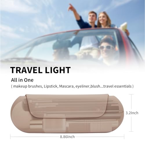 Silicone Makeup Brush Holder Travel Case with Magnetic Closure