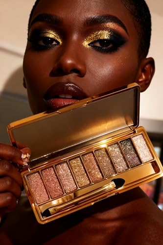 Glitter Eyeshadow Palette - 9 Color Shimmer Set, Waterproof & Long-Lasting