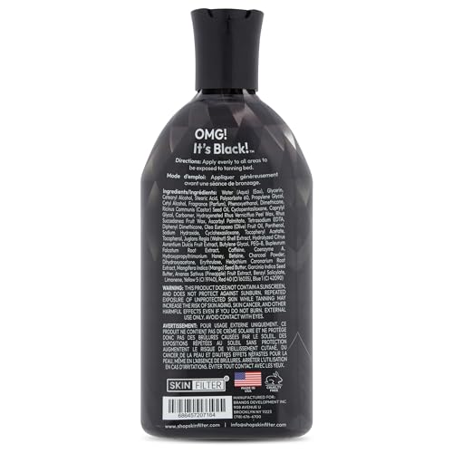 OMG! It¡¯s Black! Dark Tanner ? 10,000X Extreme Dark Tanning Lotion for Women and Men ? Anti-Orange Ultra Dark Tanning with Tattoo Protection ? Skin-Friendly Formula