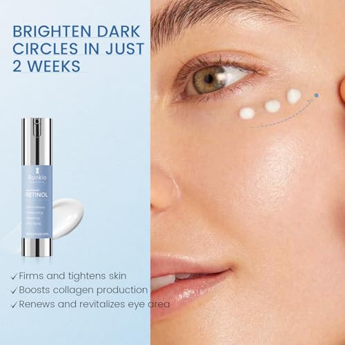 Retinol Eye Cream for Dark Circles: Anti-Wrinkle Under Eye Cream - Night Care Eye Cream Reduces Eye Bags 0.5 fl. oz