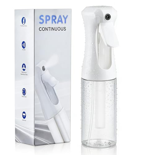 Continuous Spray Bottle for Hair 6.8oz | Ultra Fine Mist