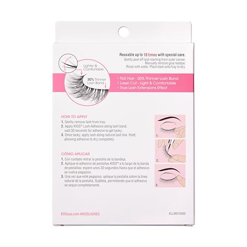 Kiss Lash Couture Luxtensions False Eyelashes, 4 Pairs, 14mm