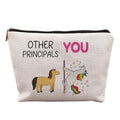 Principal Gifts for Women Canvas Makeup Bag, Best Principal Gifts Cosmetic Bag, Gifts for School Principals, Principal Appreciation Gifts, Other Principals and You