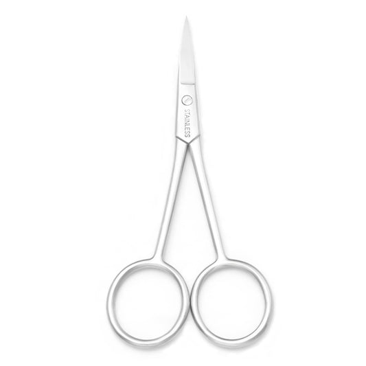 Motanar Multicolor Professional Grooming Scissors for Personal Care Facial Hair Removal and Ear Nose Eyebrow Trimming Stainless Steel Fine Straight Tip Scissors 3.9 Inch (Silver D)