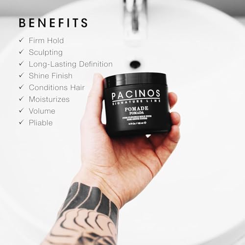 Pacinos Pomade Flexible Hold High Shine 4oz