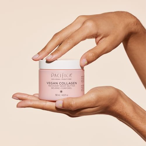 Pacifica Beauty | Vegan Collagen Body Butter | Hydrating, Nourishing, Moisturizer | Long-Lasting Hydration | Cream Lotion for Dry Skin | Light Floral Scent | Paraben Free | Vegan + Cruelty Free