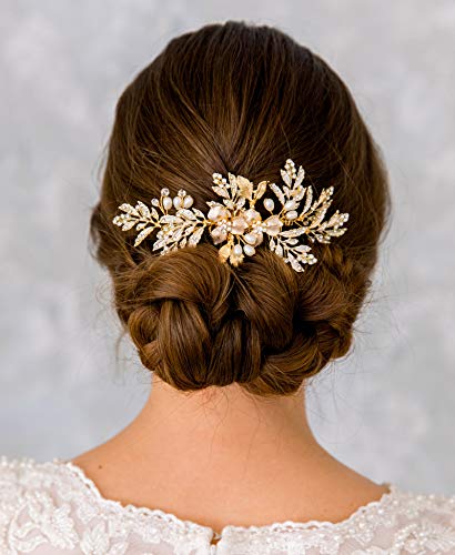 SWEETV Handmade Bridal Hair Comb with Rhinestones