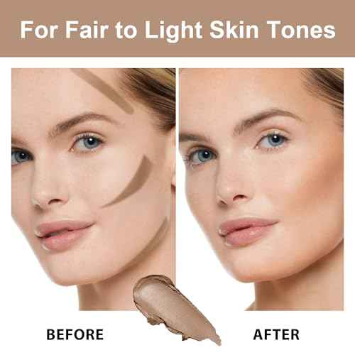 FV Contour Stick Cool Toned, Creamy, Blendable Formula for a Natural, Waterproof Finish, Long-Lasting Face Sculpting Makeup For Fair to Light Skin, Cruelty-Free & Beginner Friendly, Shade 01 Amber