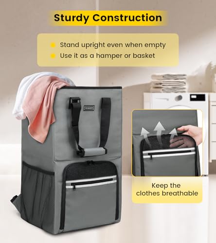 Extra Large Laundry Backpack - 90L Heavy-Duty Laundry Bag with Straps