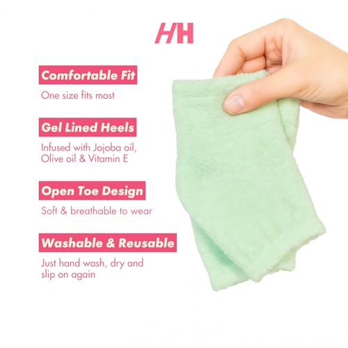 Handmade Heroes Foot Mask Gel Socks for Cracked Heels (2 Pack)