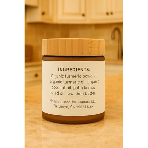 PureBalm¢â Natural Body Butter with Turmeric - Deep moisture for Dry Skin - Shea Butter, Coconut Oil & Palm Kernel Seed Oil - 8oz