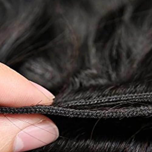 WuvuSnm Human Hair Water Wave Bundles Natural Black 28-32 Inch - #1BWT Variation
