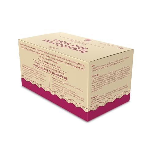 75 Pack Hypochlorous Acid Face & Skin Wipes | Soothing & Cleansing