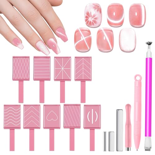 15-Piece Cat Eye Nail Magnet Set for Stunning Nail Art