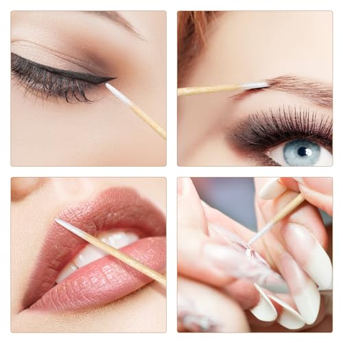 800pc Pointed Cotton Swabs 4 inch - Precision Makeup & Nail Art