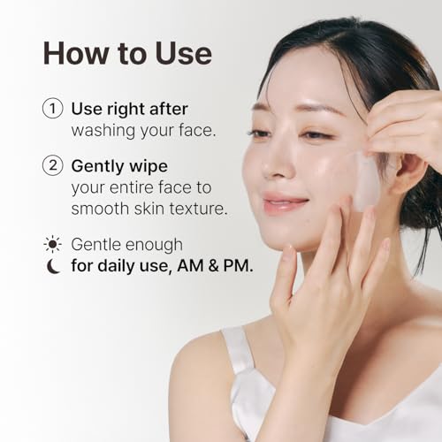 R0 Exfoliating Toner Pads ? Hydrating Face Pads for Pore Care, Hyaluronic Acid, Korean Skin Care, Sensitive Dry Skin, Rice Water, Vegan, 80 Count