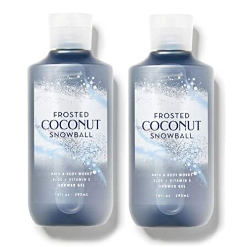 Bath and Body Works 2 Pack Frosted Coconut Snowball Shower Gel 10 Oz.