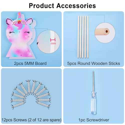 Basumee Girls Headband Holder Organizer Hair Hoop Headband Display Stand Unicorn Hairband Stand Organizer Headband Storage Home Room Decors for Girls, Purple Green Yellow