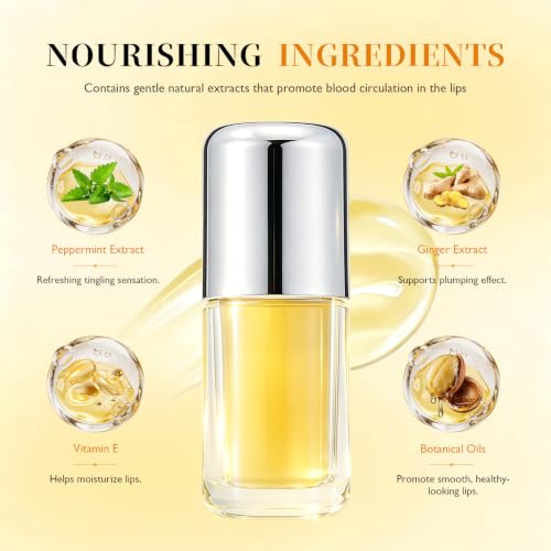 Spicy Plumping Lip Oil - 2PCS Moisturizing Lip Gloss for Fuller Lips