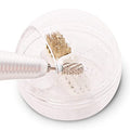 Nail Drill Bits Cleaner Brush with Clear Cover - White