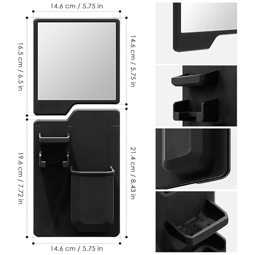 Kottova Shower Mirror & Organizer Set - Shatterproof Acrylic