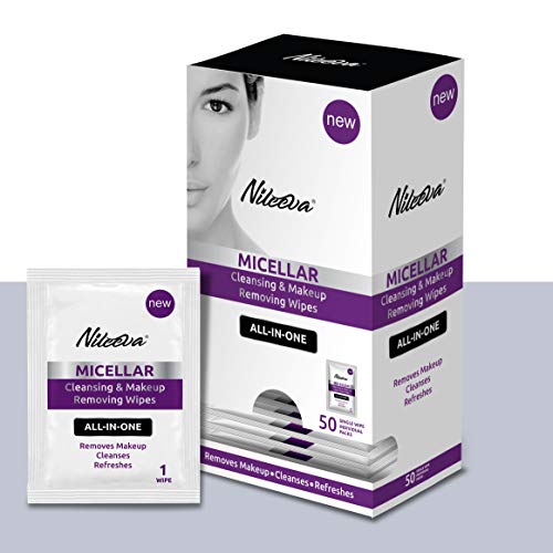 Face Makeup Remover I Makeup Cleansing Wipes For Home, Travel or Hotels, Makeup Retail I SINGLE WIPES I Easy Dispensing Box For Hotels (50 Wipes)