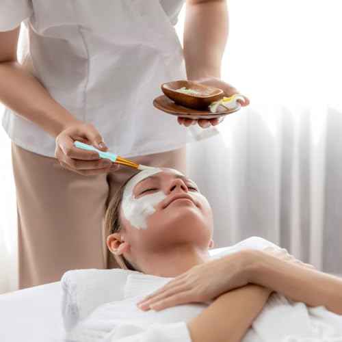 2 Pcs Silicone Face Mask Brush Silicone Mask Applicator Soft Silicone Facial Mud Mask Brushes Face Mask Beauty Tools Hairless Applicator Tool for Body Lotion Butter Clay Mask DIY Mask (Blue + Pink)