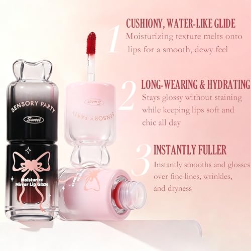 LuckNest Plumping Lip Gloss Set – 4 Colors, High-Shine Hydrating