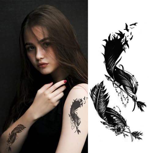 Dreamcatcher Feather Temporary Tattoos - 3 Sheets Waterproof