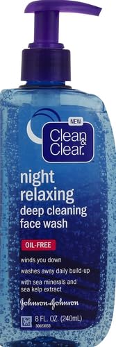 Clean & Clear Night Relaxing Deep Cleaning Face Wash, 8 Fluid Ounce