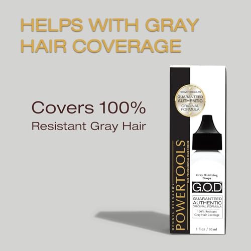GOD Gray Hair Coverage Drops - 1 FL OZ (Pack of 3)