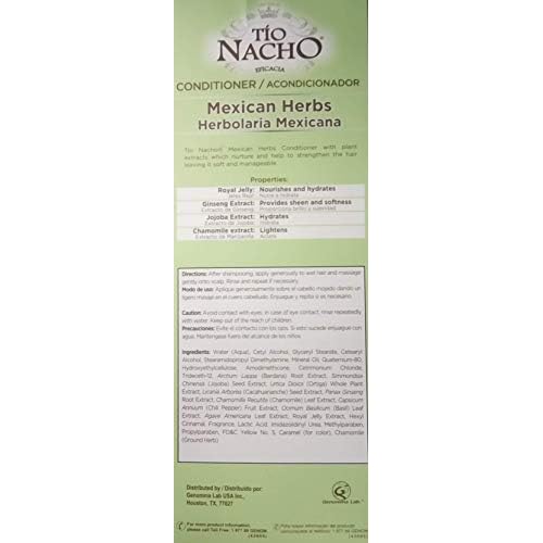 Tio Nacho Mexican Herbs Anti-Hair Loss Conditioner with Royal Jelly and Rosemary Extract, Strengthening and Nourishing Conditioner for Hair Loss, Ideal for Men and Women, 14 fl oz