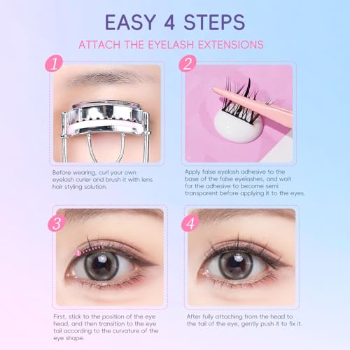 Lash Clusters 10-12MM C Curl Wispy Eyelash Extensions 90pcs