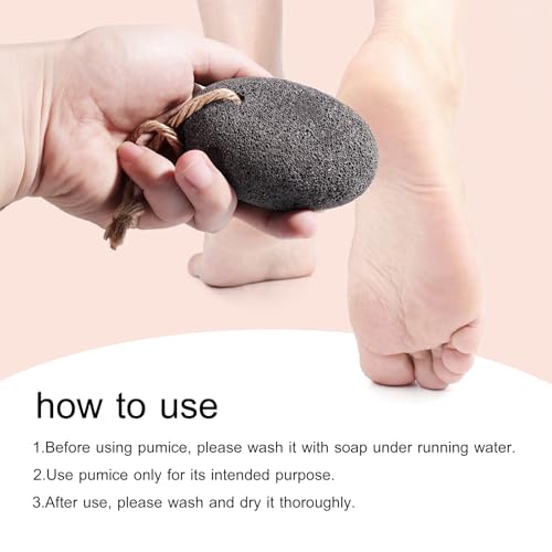 Natural Volcanic Pumice Stone Set for Feet - 3 Shapes Callus Remover