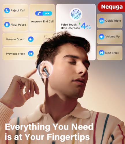 Wireless Bluetooth Earbuds 5.4 with 48H Playtime, Hi-Fi Sound & LED Power Display