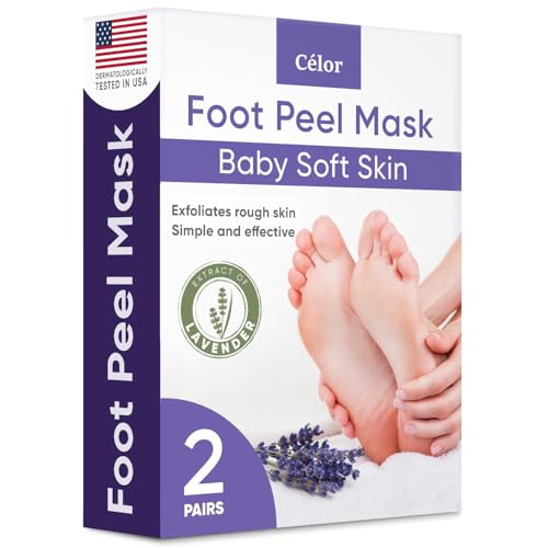 CÉLOR Foot Peeling Mask - Exfoliate Dry Cracked Feet (2 Pairs)