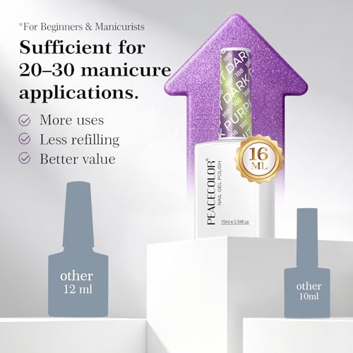PEACECOLOR Purple Cat Eye Gel Polish with Magnet - 16ml
