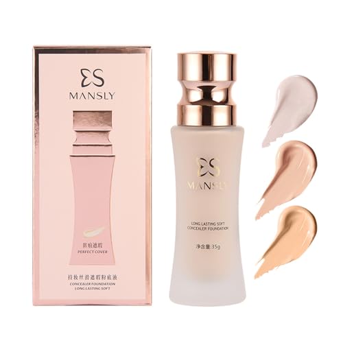 LAMUSELAND Matte Liquid Foundation Makeup, Full Coverage Lightweight Long-lasting Flawless Foundation Concealer Makeup for All Skin (03, M)
