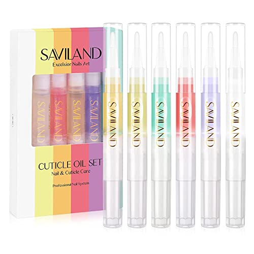 SAVILAND Cuticle Oil Pen 6-Pack with Vitamin E & A