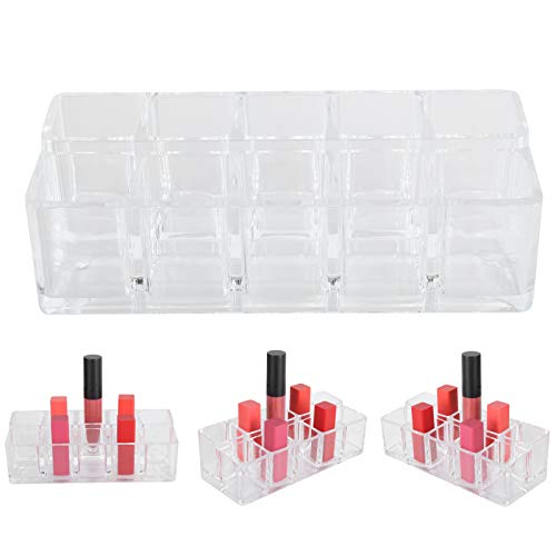 Lipstick Holder, 10 Slots Acrylic Lipstick Organizer, Lipstick Holder Case Display RackStand Cosmetic Makeup Organizer, Lipgloss Organizer, Makeup Holder Storage Display
