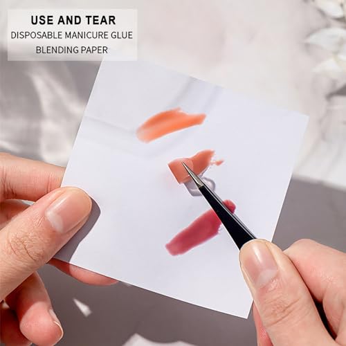 100pcs Nail Art Palette Paper - Double-Sided Disposable 3x3"