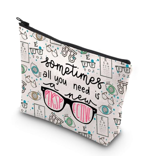 TSOTMO Optometry Gift Sometimes All You Need Is A New Perspective Makeup Bag Student Glasses Optometry Doctor (Perspective bag)