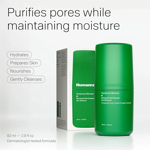 Humanrace 7D Hyaluronic Acid Hydrating Retrograde Gel Cleanser, 2.8 fl oz, Refillable