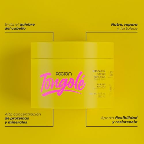 La Pocion Tongolé Curly Hair Mask - 11.8 Oz for Wavy & Curly Hair