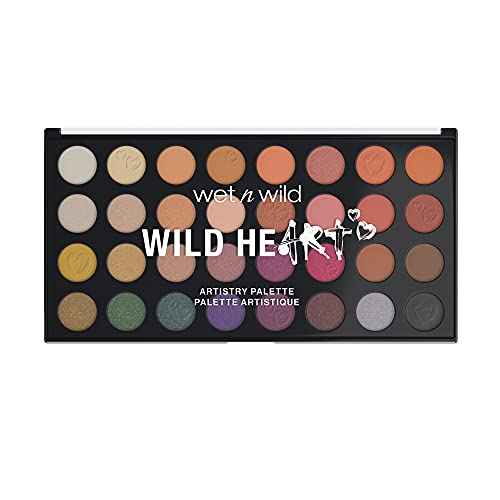 wet n wild Artistry Eyeshadow Makeup 32 Pan Palette, Highly-Pigmented Matte, Shimmer, Metallic Finishes, Long Lasting Builadble & Blendable Formula Cruelty Free & Vegan - Wild Heart