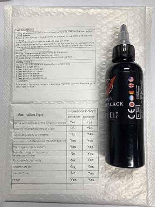 BAODELI 1 Bottle 4 OZ Tattoo Ink Super Black Ink Pigment Set Kits Body Arts 120 ml Black Professional Beauty Permanent Makes Up Paints (120ML)