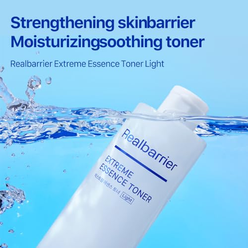 Real Barrier Extreme Essence Toner Light 6.76 Fl Oz | Hyaluronic acid Panthenol Face Moisturizer for Sensitive Dry Skin | Soothing & Hydrating Moisturizing Toner for Face | Korean Skin Care