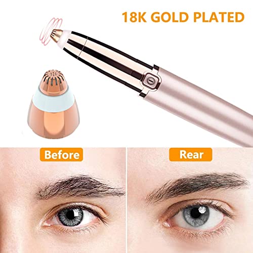 For Finishing Touch Flawless Brows Eyebrow Pencil Hair Remover Replacement Head,As Seen On TV,Upgraded 18K Gold With Cleaning Brush (18K-Gold-4pcs)
